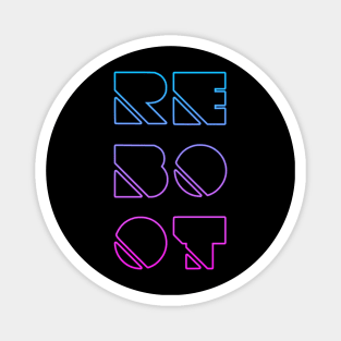 REBOOT Stacked Neon Magnet